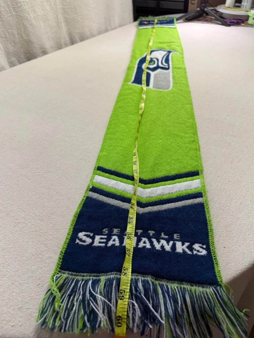 Seattle Seahawks x Safeway Knit Scarf - Lime Green & Navy
